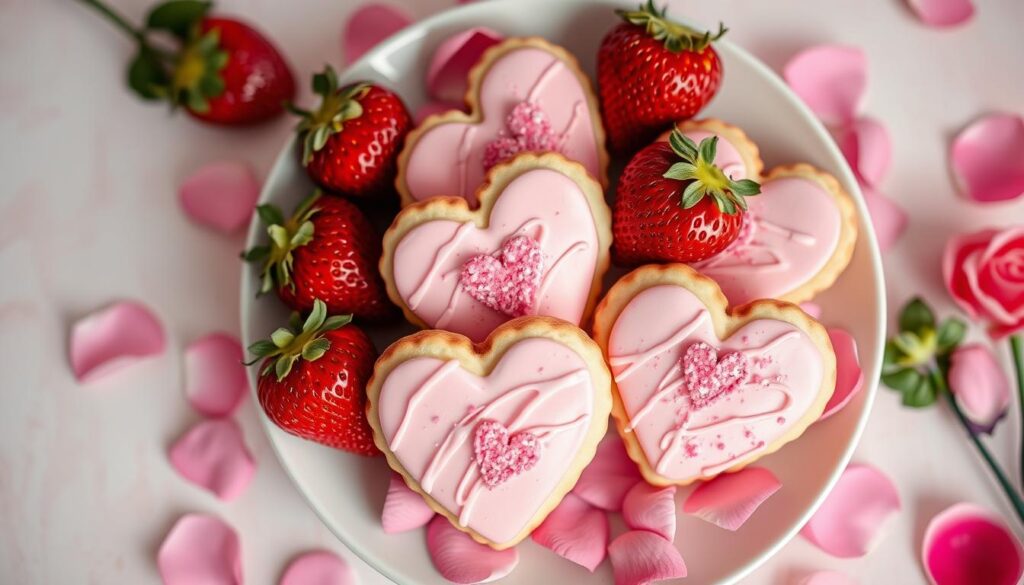 valentine strawberry cookies