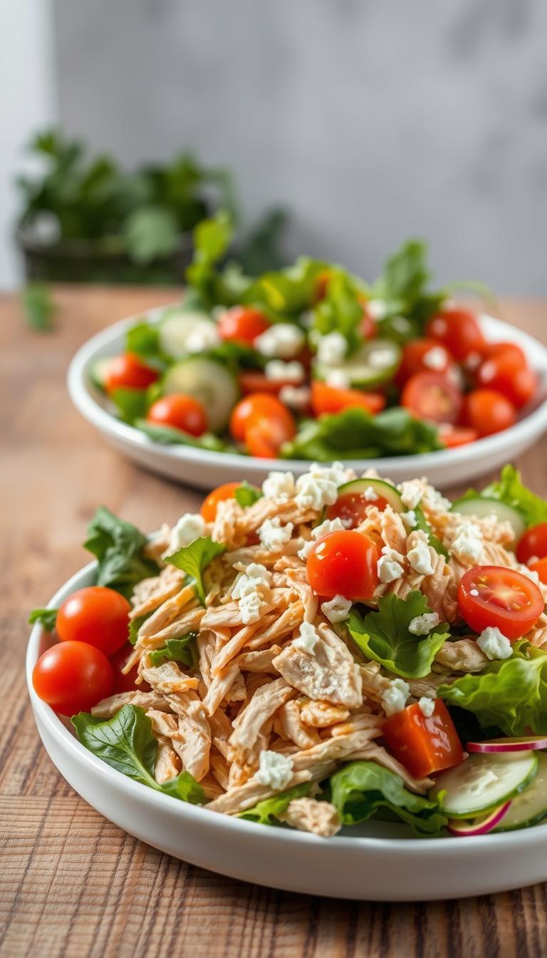 8 Healthy Salads Featuring Shredded Chicken