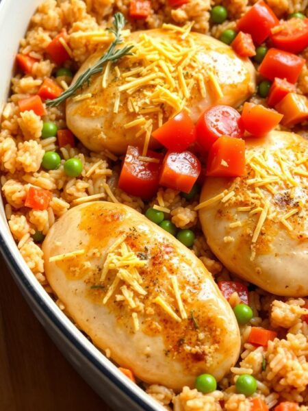 wholesome chicken and rice casserole